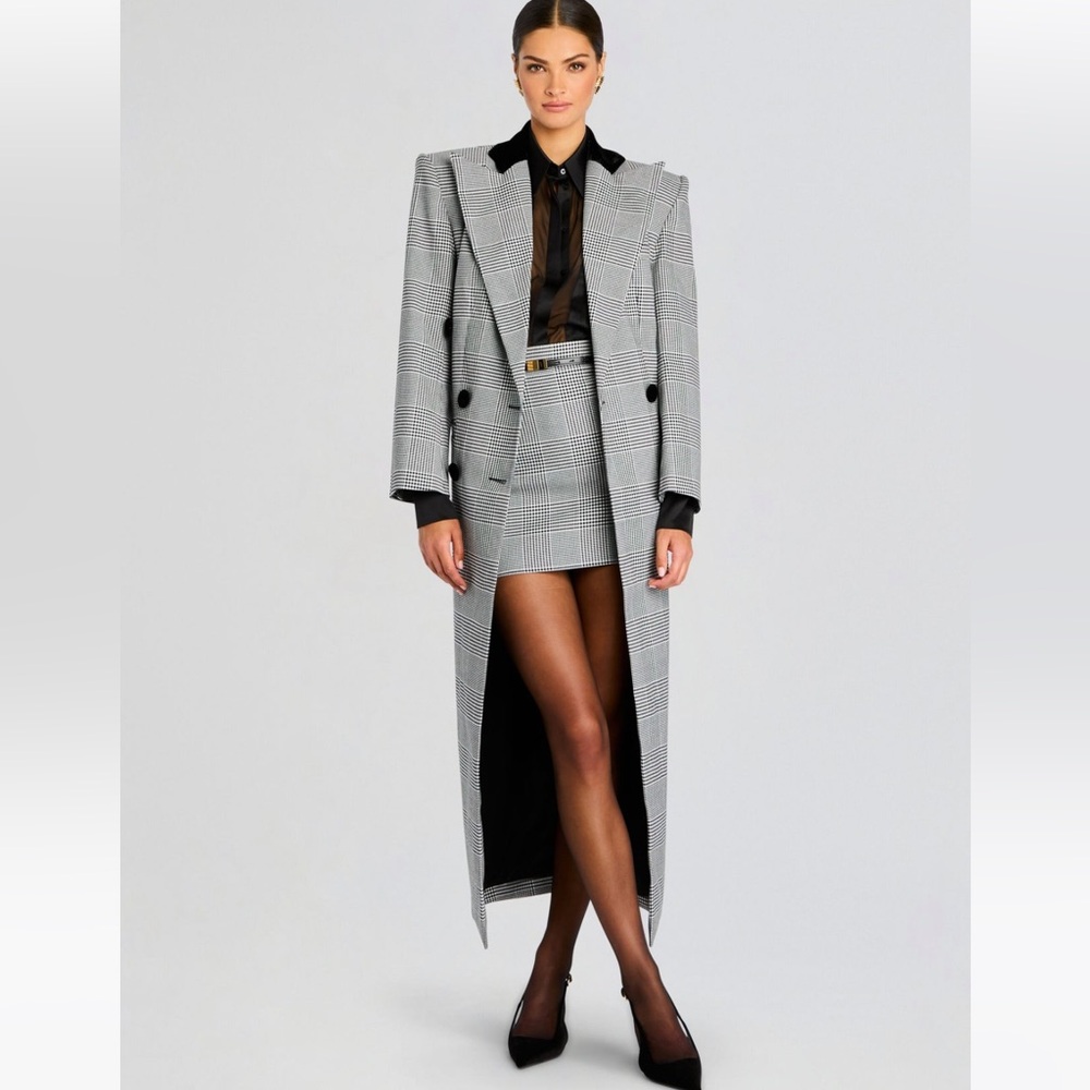 Plaid Long Retrofete Coat